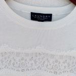 Laundry by Shelli Segal Laundry Women white lace sweater size S Photo 6