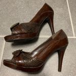 Maurice's Brown Leather Heels Photo 1
