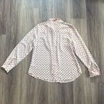 Talbots  Pink and Black Button Down Shirt Sodt Pin tuck Butterfly Shirt Photo 3