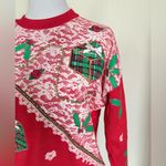 Vintage Nutcracker Red Presents Holly Ugly Christmas Pullover Sweatshirt Small Photo 2