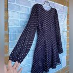 Reformation  Viscose POLKA DOT Print V-BACK Balloon Sleeve WESTWOOD MINI Dress 0 Photo 3
