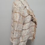 Chico's  Nikita tweed inspired fringe cardigan size 1 (medium) Photo 5