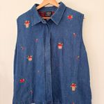Allison Daley Vintage  Apple Picking Denim Vest Photo 1