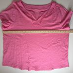 Talbots  Pink Pom Trim Knit Tee Size 3X Cotton Stretch Comfy Preppy Lightweight Photo 6