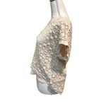 Blu Pepper Vintage Top Womens Small Crochet Overlay‎ Cream Button Back Photo 2