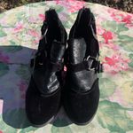 Gimmicks by BKE Vintage Gimmicks Black Velvet & Sequins Heeled Booties Size 7 Photo 1