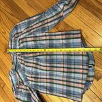 Isabel Marant  Esmee Twisted Plaid Puff Shoulder Blouse in Blue Pink Green‎ Photo 12