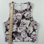 Balance Collection Mia crop tank Purple Roses sport top Size Small Photo 6
