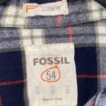 Fossil  Cotton Button Down Plaid Flannel Shirt Small Photo 2