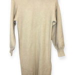 ASOS  Design Cream Midi Knit Sweater Dress Size 2 Cozy Minimalist Winter Photo 0