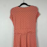 Lands' End Lands'‎ End Women's Maxi Dress Floral Print Faux Wrap Coral Pink Petite L Photo 5