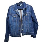 CAbi  #721 Women's Blue Cotton Blend Button Front Denim Jacket Size Medium Photo 0