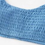 Women’s extra small smocked baby blue Micro bikini top Size XS Photo 1