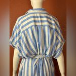Ava & Viv  Blue and White Striped Midi Dress Photo 10