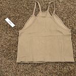 Ododos Crop Tank Top Tan Size XL Photo 1