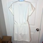 Andrew Marc Crew Neck Drawstring Cotton Blend Minidress Sweatshirt Dress M NWT Photo 6