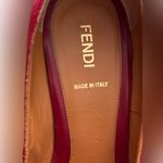 Fendi Decolette Nappa Red Platform Pump Sz 38 Photo 5