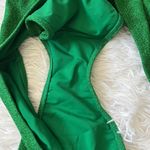 Good American  Sparkle Good Waist Cheeky Bikini Bottom Summer green size 7 Photo 5
