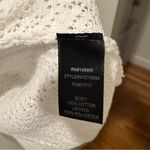 Crystal Doll  White Crochet Short Sleeve Crewneck Dress with Slip Size XSmall NWT Photo 4