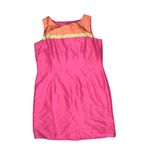 Victoria Holley 14P Pink Silk Colorblock Sheath Dress City Chic Cocktail Party Size L Photo 5