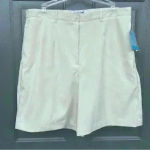 Coral Bay Golf NWT Womens Tan Shorts Wrinkle Resistant Stretch Microfiber Sz 16 Photo 1