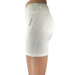 Reebok Women's White Pull On Mid Rise Yoga Workout Athletic Biker Shorts Size L Photo 1