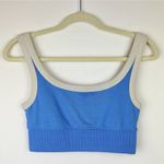 Madewell Terry Ribbed Bralette Crop Top Blue Athleisure Active Casual XS NWT Photo 5
