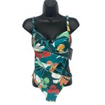 Vince Camuto Vince‎ Camuto One Piece Swimsuit Womens Size 6 Teal Multi Floral NWT Photo 1