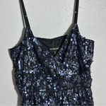EXPRESS  Women Blue/Black Mini Party Sequin Dress size M Photo 4