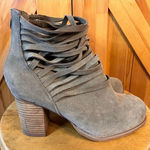 Torrid  Gray Suede Ankle Boots Woven Size 8.5 Photo 0