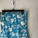 Vanity Y2k Hawaiian Large Blue White Floral Strapless Tube Top‎ Beach Summer Photo 1