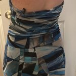 Elana Kattan MALI Strapless Print Jumpsuit with Ruched Bodice Blue Size XS Photo 7