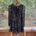 Anthropologie The Long Sleeve Somerset Romper Black Printed Size S. NEW Photo 3
