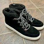 Marc Fisher Summa High Top Lace Up Sneakers Booties Faux Fur Black 11 Photo 13