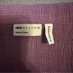 ASOS  DESIGN crinkle textured ruched front shirt purple size 12 Photo 4