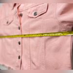 Zeagoo NWT Women’s M - Pink Cropped Denim Jacket Frayed Hem Lightweight Photo 6