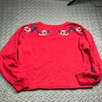 Abercrombie & Fitch Abercrombie & Fitch Womens Red Sweater with Floral Designs Size S Photo 2