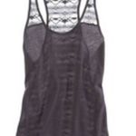 Aerie  Gray Lace Tank Top Photo 0