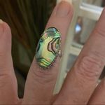 Abalone Sterling Silver Rings Size 61/4 Gold Photo 1