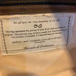 THREADS OF EVOLUTION "WANDERLUST" WEEKENDER BAG CREAM CHINDI RUG & BROWN LEATHER Photo 10