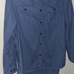Flannel Button Up Blue Size L Photo 0