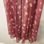 LC Lauren Conrad Lauren Conrad Sheer Floral Dusty Rose Sleeveless Duster Vest One Size Photo 3