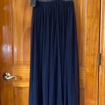 Adrianna Papell Anthropologie Bryce Navy Tulle Maxi Dress Gown Beaded Sz 0 NWT Photo 10