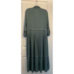Young Fabulous and Broke dress Womens S sage green pleated collared button down Photo 3