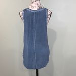 Paige  Georgina Women’s Small Soft Washed Blue Long Tank Top Sleeveless Tunic Photo 5