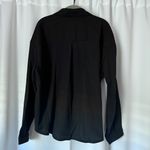 SheIn Solid Black Button Up Collared Dress Shirt Business Casual Blouse Size XL Photo 6