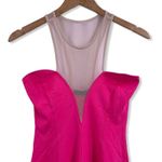 Solemio  Los Angeles Pink Plunge‎ Front Dress Small Photo 1