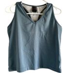 Nike Vintage Tank Top Y2K Racerback Shelf Bra Embroidered V Neck Blue Large Photo 0