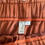 Joie  Silky Polyester Cropped Pants Paper bag Waist Burnt Orange Photo 5