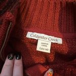 Coldwater Creek Burgundy red knit paisley r Photo 5